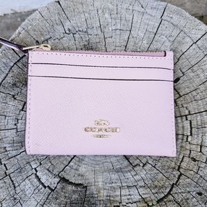 Coach mini id wallet pink